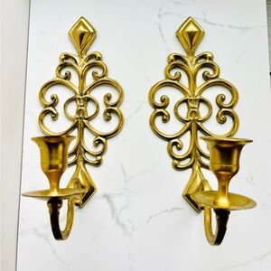 Set of 2 Wall Sconces candle holder/ Paris Apartment Chateau Chic